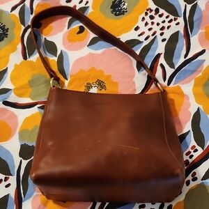 Portland Leather Shoulder Bag Brown